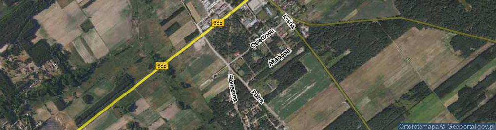 Zdjęcie satelitarne Modrzewiowa ul.